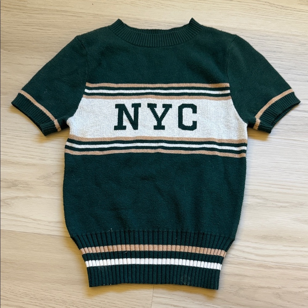 SO Deep Green NYC Ribbed Sweater